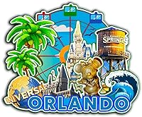Vista 1 de Imán de madera para nevera Orlando Florida, Estados Unidos, 3D, monumentos de viaje, coleccionables, recuerdos, decoración hecha a mano -2650