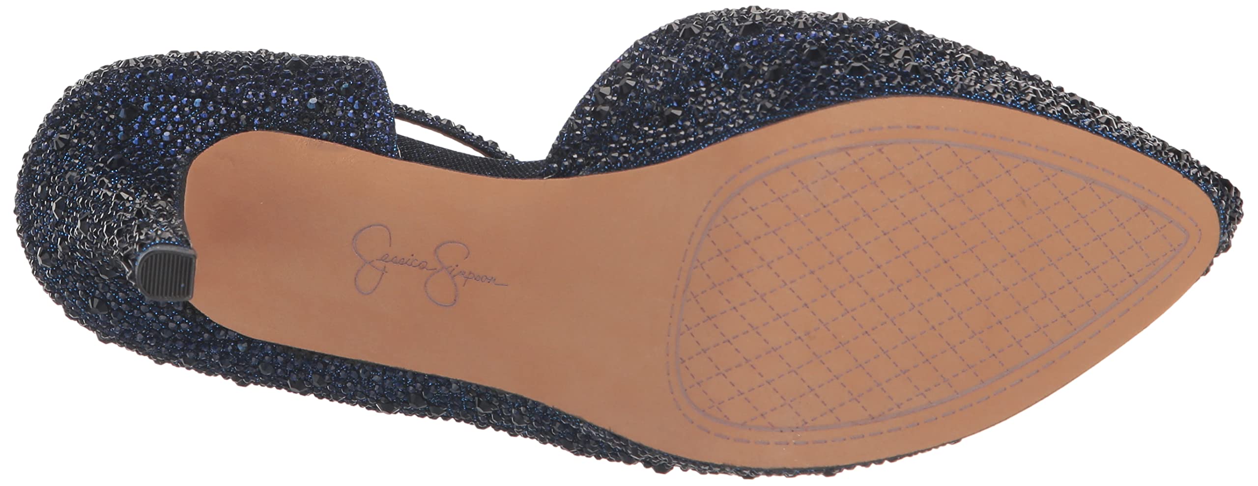 Jessica Simpson Women's Ormanda Embellished Platform Pump, Navy, 7