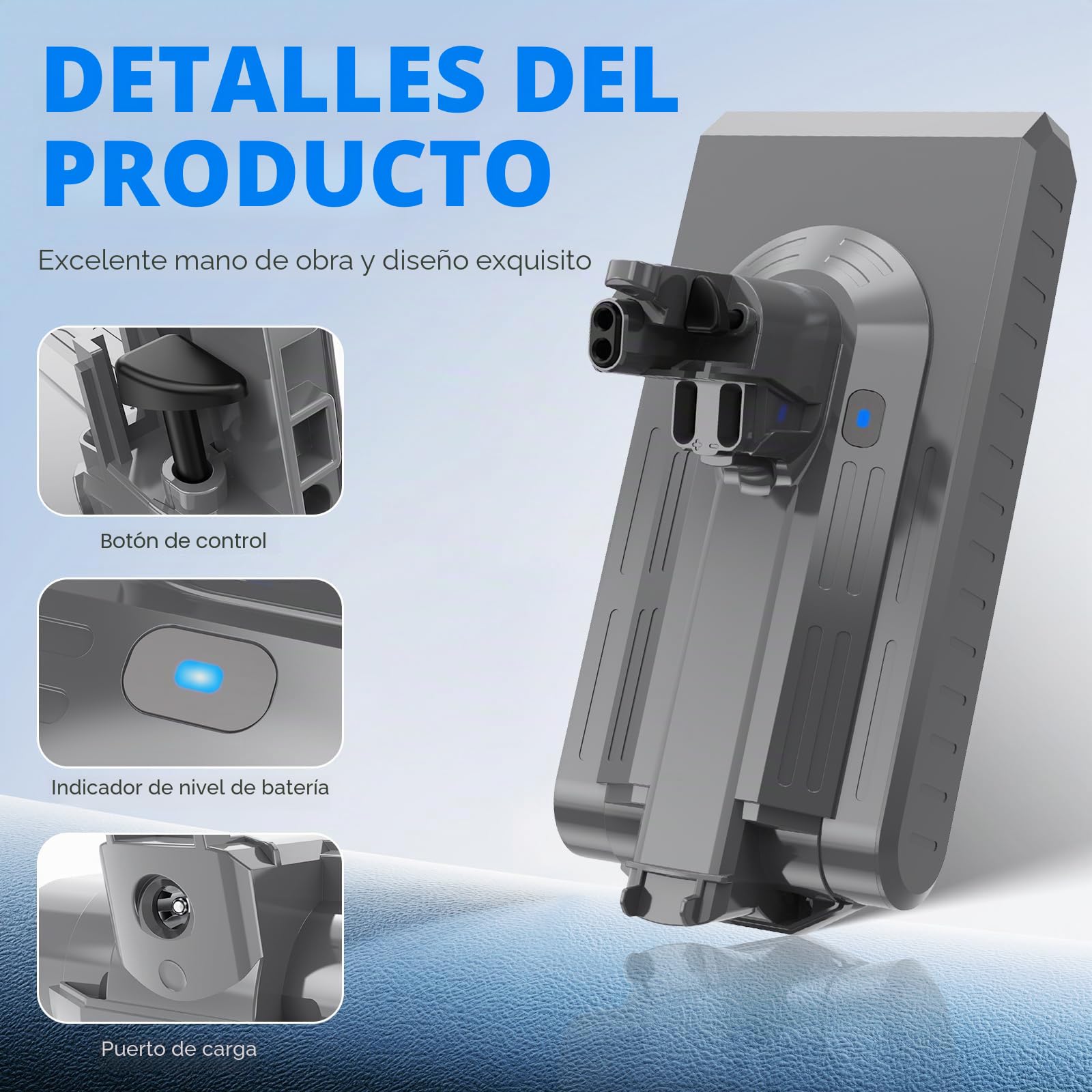ASUNCELL Batería de repuesto para Dyson SV14 Absolute Complete Fluffy, 3900 mAh, con cargador, cepillo y tornillos, 25,2 V, batería de repuesto para aspiradora Dyson SV14 Absolute Complete Fluffy