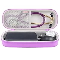 Vista 2 de BOVKE Estuche de transporte compatible con estetoscopios 3M Littmann Classic III, Lightweight II S.E, MDF Acoustica Deluxe - Espacio extra