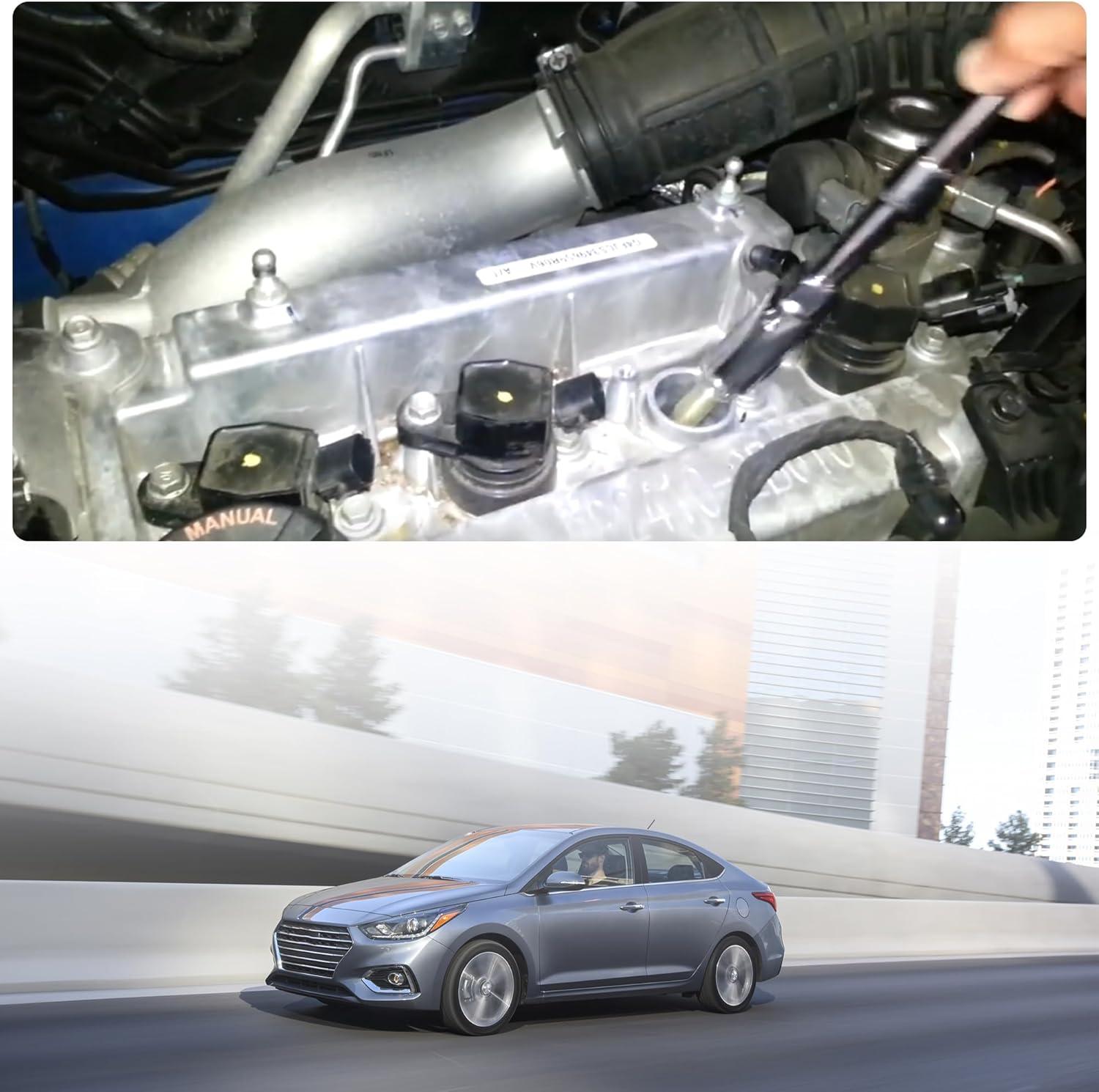 UF652 Ignition Coil and 93815 Spark Plugs for HYUNDAI Accent 2012-2019, Kia Rio 2012-2019, Kia Soul 2012-2019 1.6L L4 Replaces#273012B100 C1803 (4 Pack)