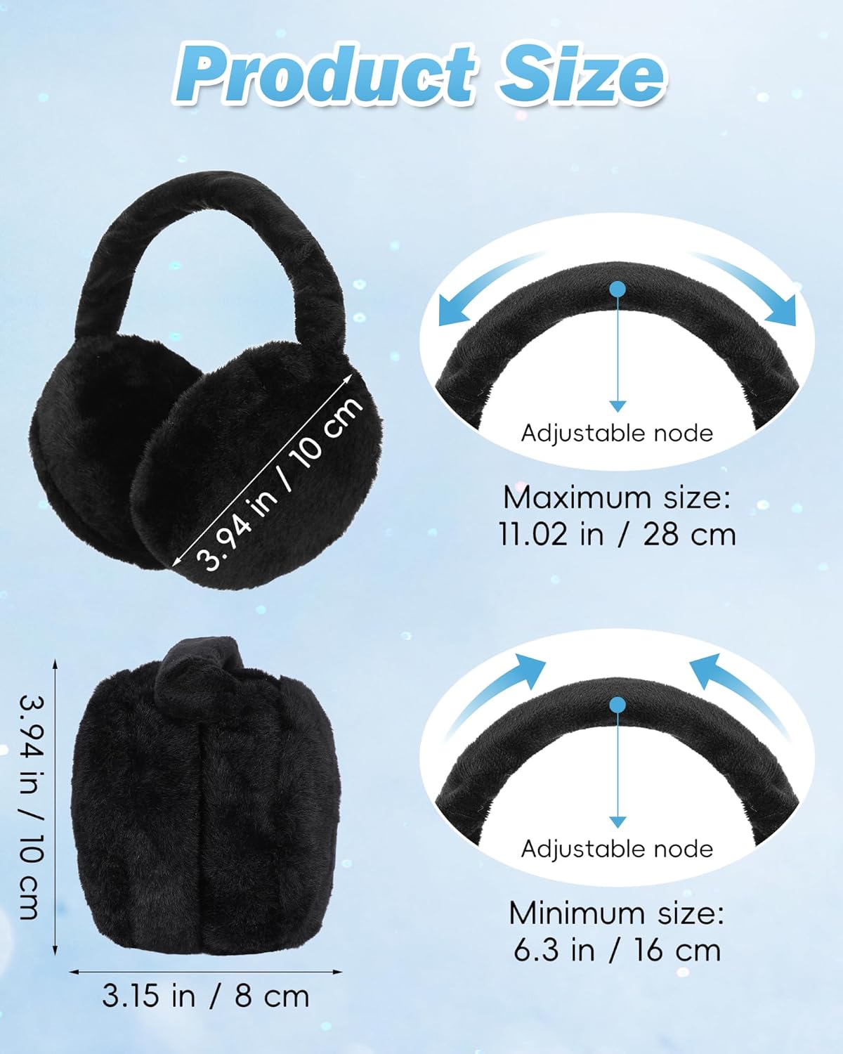Winter Warm Plush Earmuff Women Earmuff Winter Ear Muffs Adjustable Ear Warmers for Windproof Men Girls - Image 2