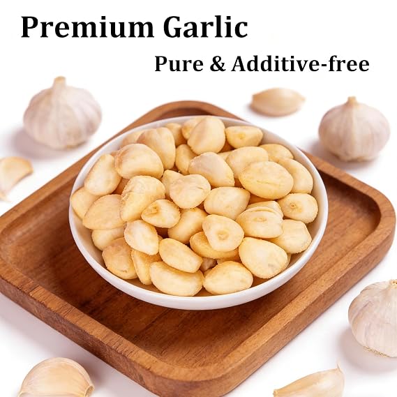 VIGOROUS MOUNTAINS Fried Garlic Snacks 6oz | Crunchy Garlic Bites Non-GMO All Natural for Salads Snacking Topping 170g