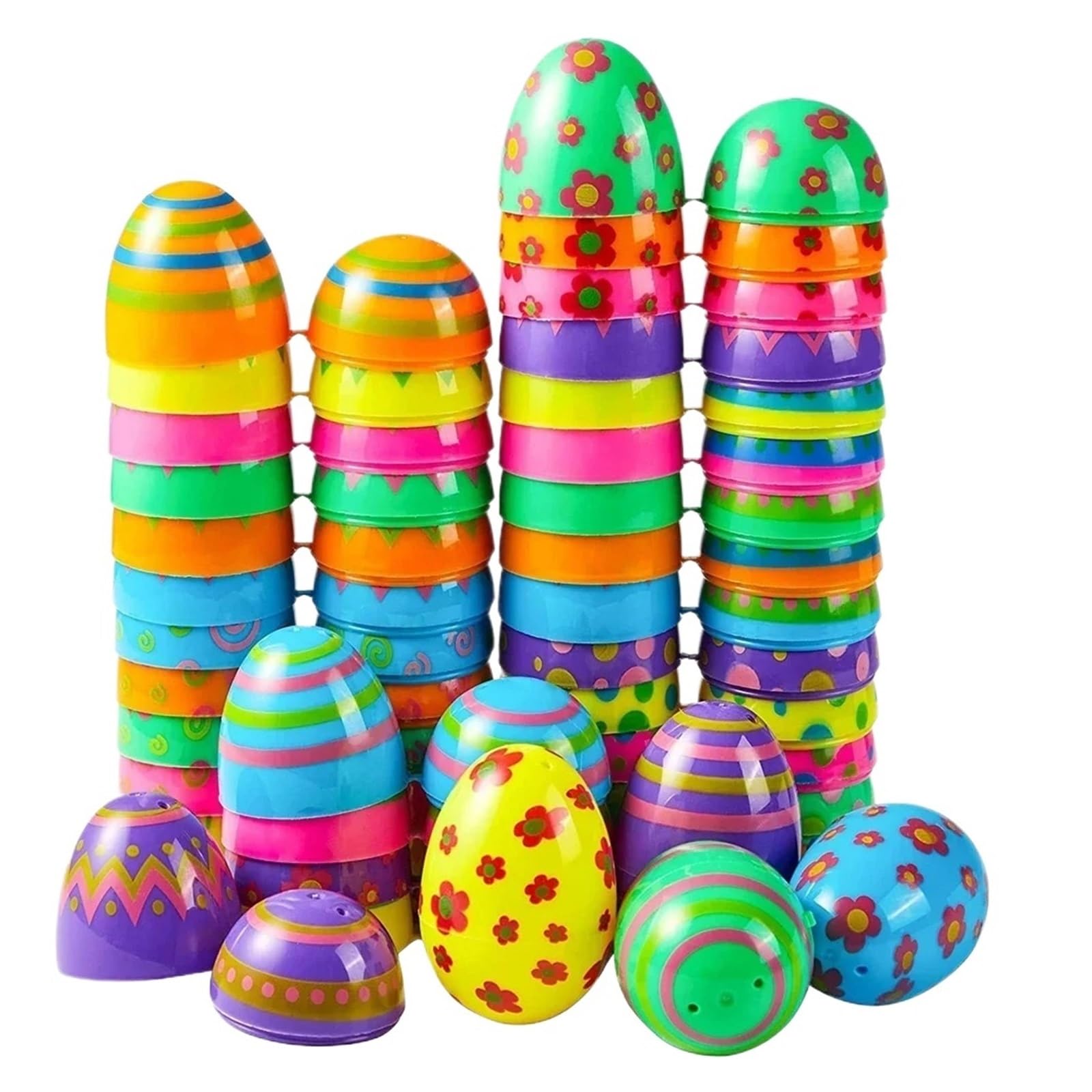 ZYAYNG 24/36Pcs Removable Stuffed Easter Eggs, Party Favors, Prizes for Carnival Classroom Gifts For Easter