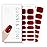 DANNI & TONI Semi Cured Gel Nail Strips Scarlet (Red Blaze) Mirror Gel Nail Wraps Gift for Woman