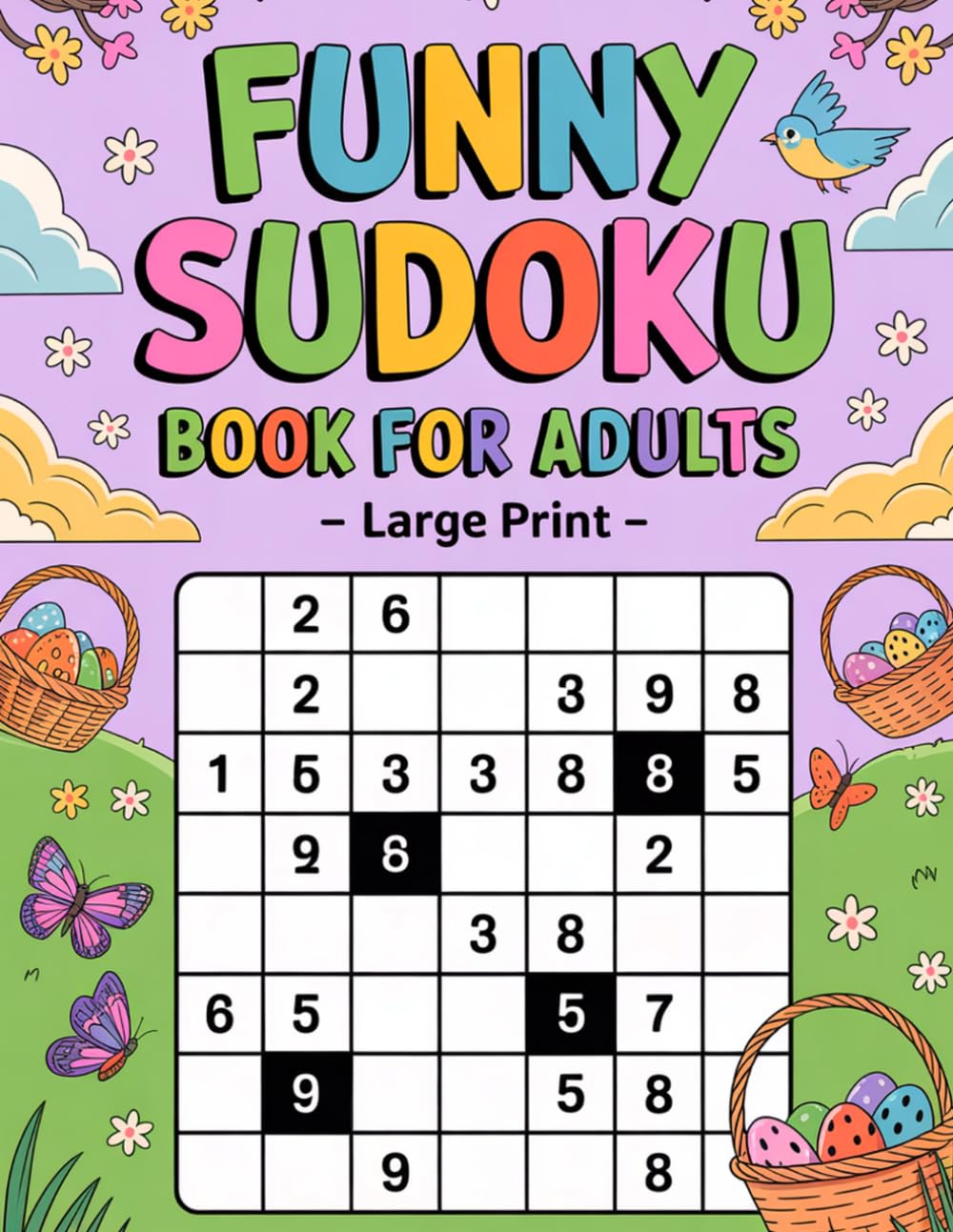 Funny Sudoku Book for Adults - Large Print: Train Your Brain with Sudoku!: Easy-to-Start Skill-Building Puzzle Workbook for Grown-Ups