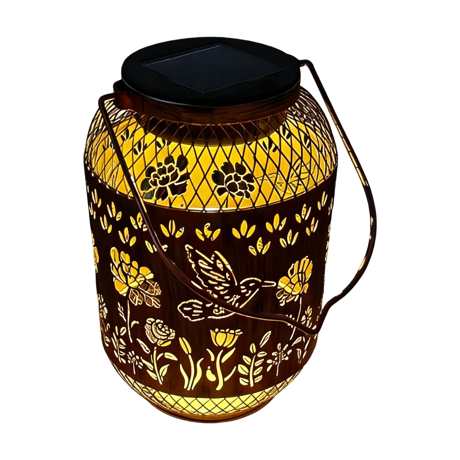 Hsioluted A Solar Metal Hanging Light With Built In Battery Utomatic Lighting For Courtyard Balcony Decoration Solar Lamp