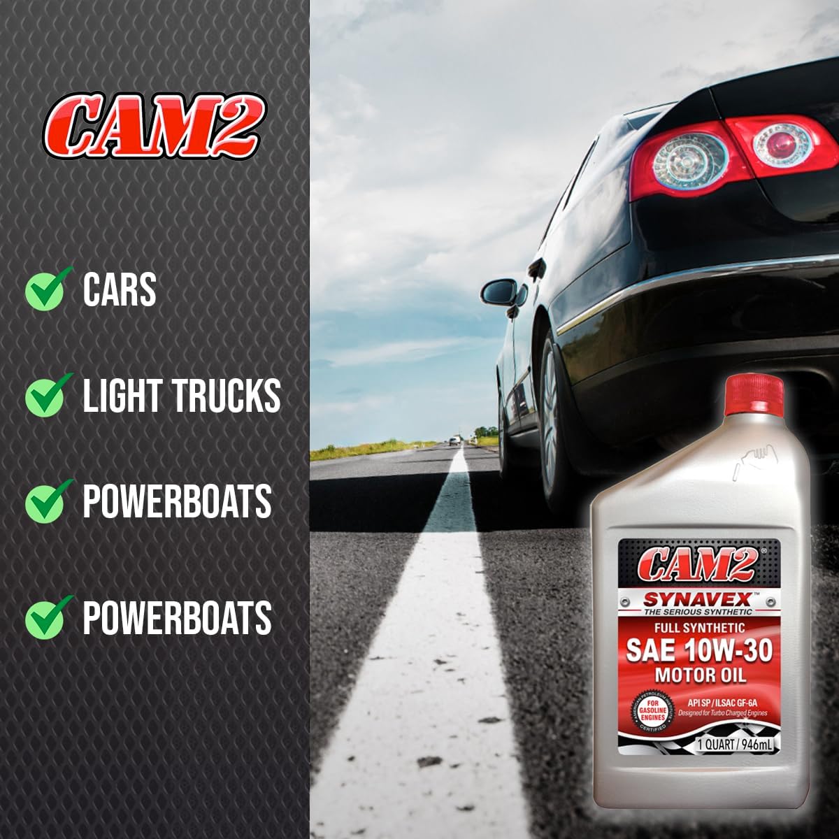 CAM2 SYNAVEX 10W-30 SP/GF-6A FULL SYNTHETIC ENGINE OIL - 6/1 Quart