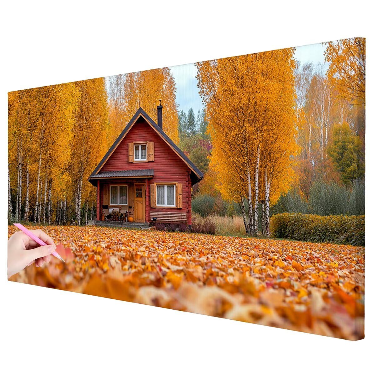 Kabinowe zestawy do sztuki diamentowej dla dorosłych, 120 x 60 cm, duży diamentowy obraz na jesień, do samodzielnego wykonania, duże zestawy artystyczne, rękodzieło dla dorosłych, 5D, pełne wiercenie