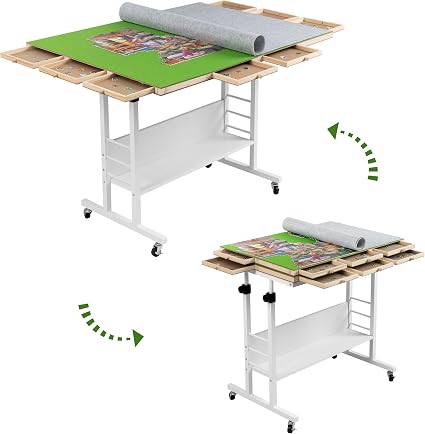 Aazon.co: Tektalk 2000 Piece Foldable Puzzle Board With Height Adjustent, Jigsaw Puzzle Table