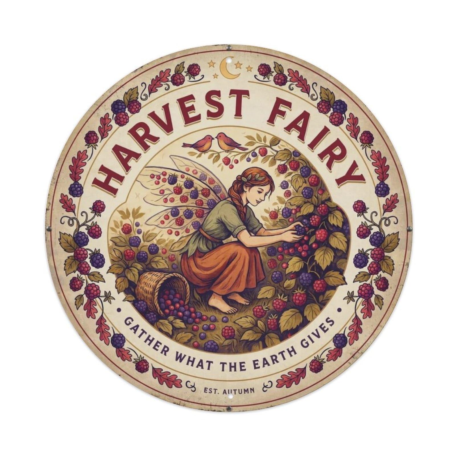 Crystal Cave Fairy Metal Tin Sign Plaque