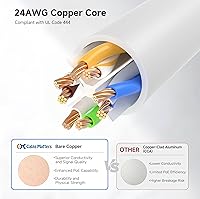 Vista 24 de Cable Matters 10Gbps 5-Pack de cables Ethernet Cat 6 sin enganches - 10 pies, cable Cat 6, cable Cat6, cable Ethernet, azul