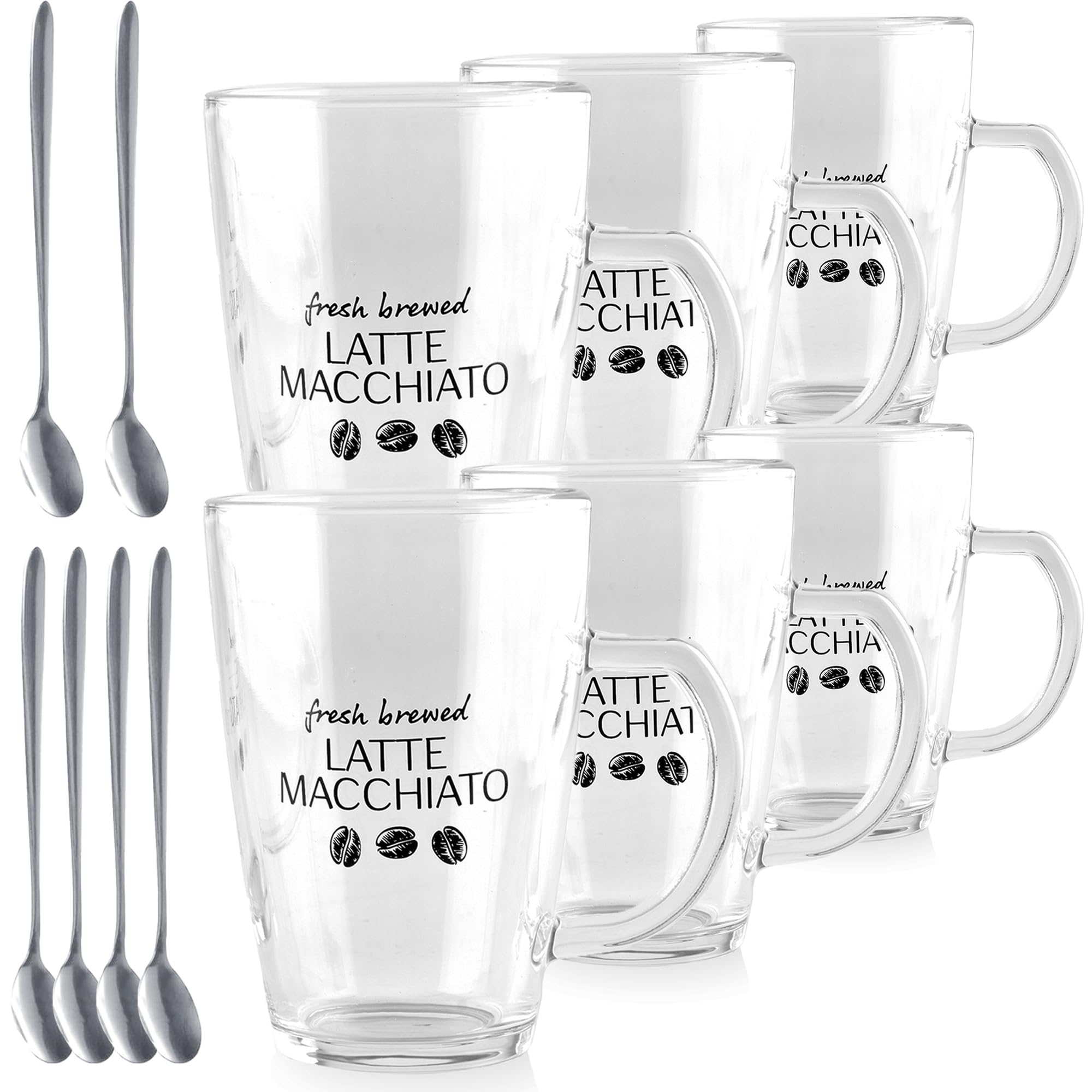 Verres à latte macchiato incassables de 300 ml pour éviter les fissures