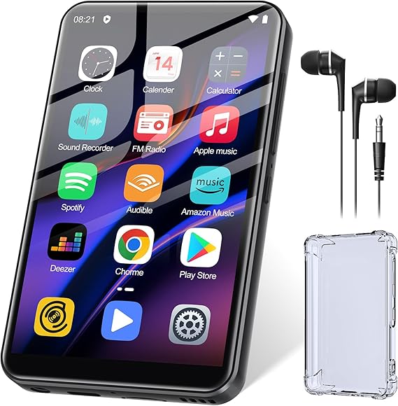 80 GB MP3 Player with Bluetooth and WiFi ZAQE MP4 Player with Spotify Pandora Audible YouTube Hi-Fi 4.0 Inch Touchscreen Music Player with Play Store (Black)