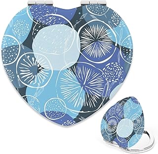 Blue Textured Circles White Outlines Compact ...