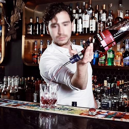 Miniatura 5 de Sunnyac Collares de acero inoxidable para botella de vino, anillos de goteo de vino con clase, tapón de gota de vino simple y duradero con fieltro