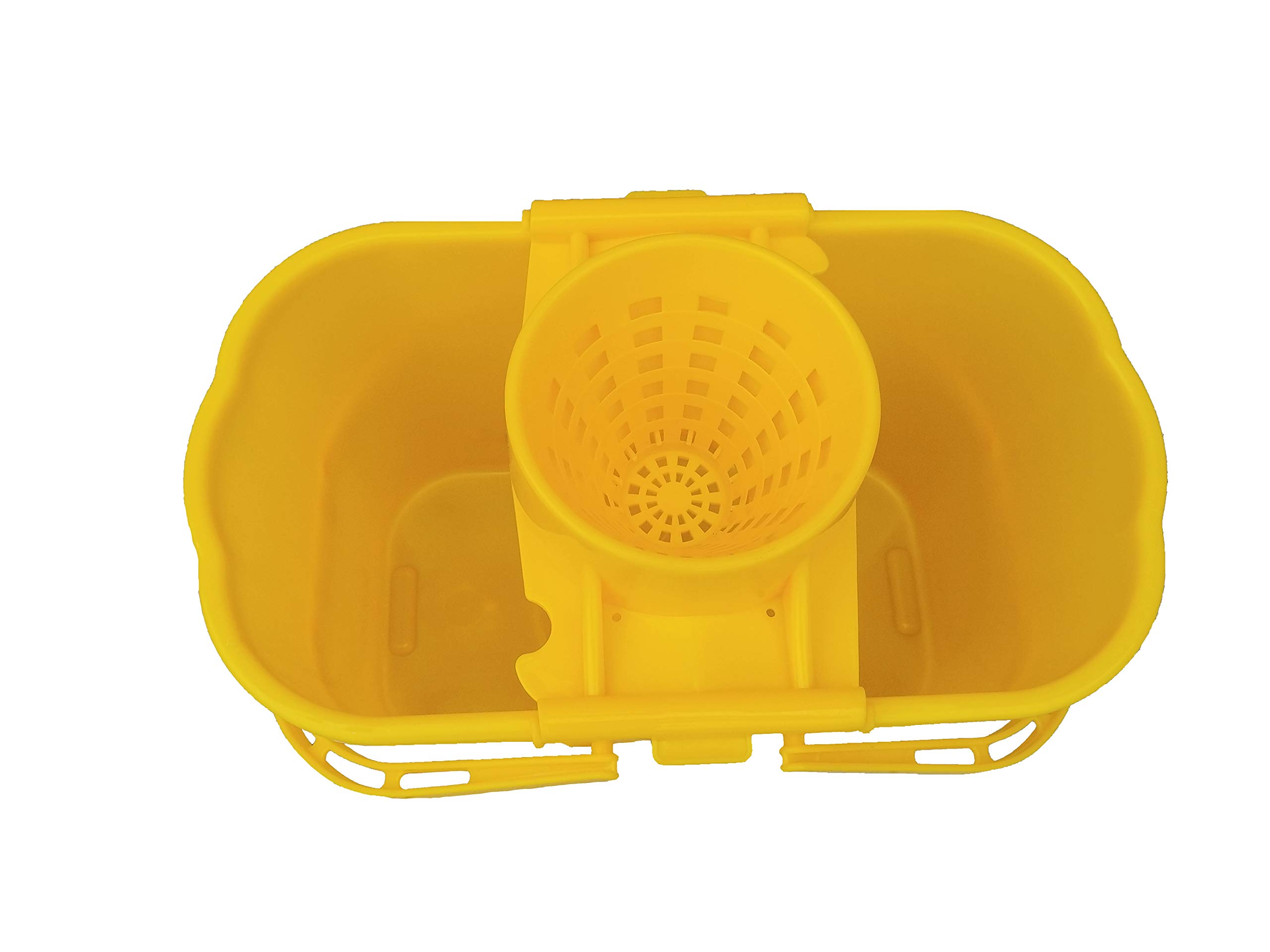 SECCHIO STRIZZATORE DOPPIAVASCA (Con strizzino - 2 vasche sporco pulito da 15 Lt) - in omaggio 1 pacco (100 guanti) in TPE