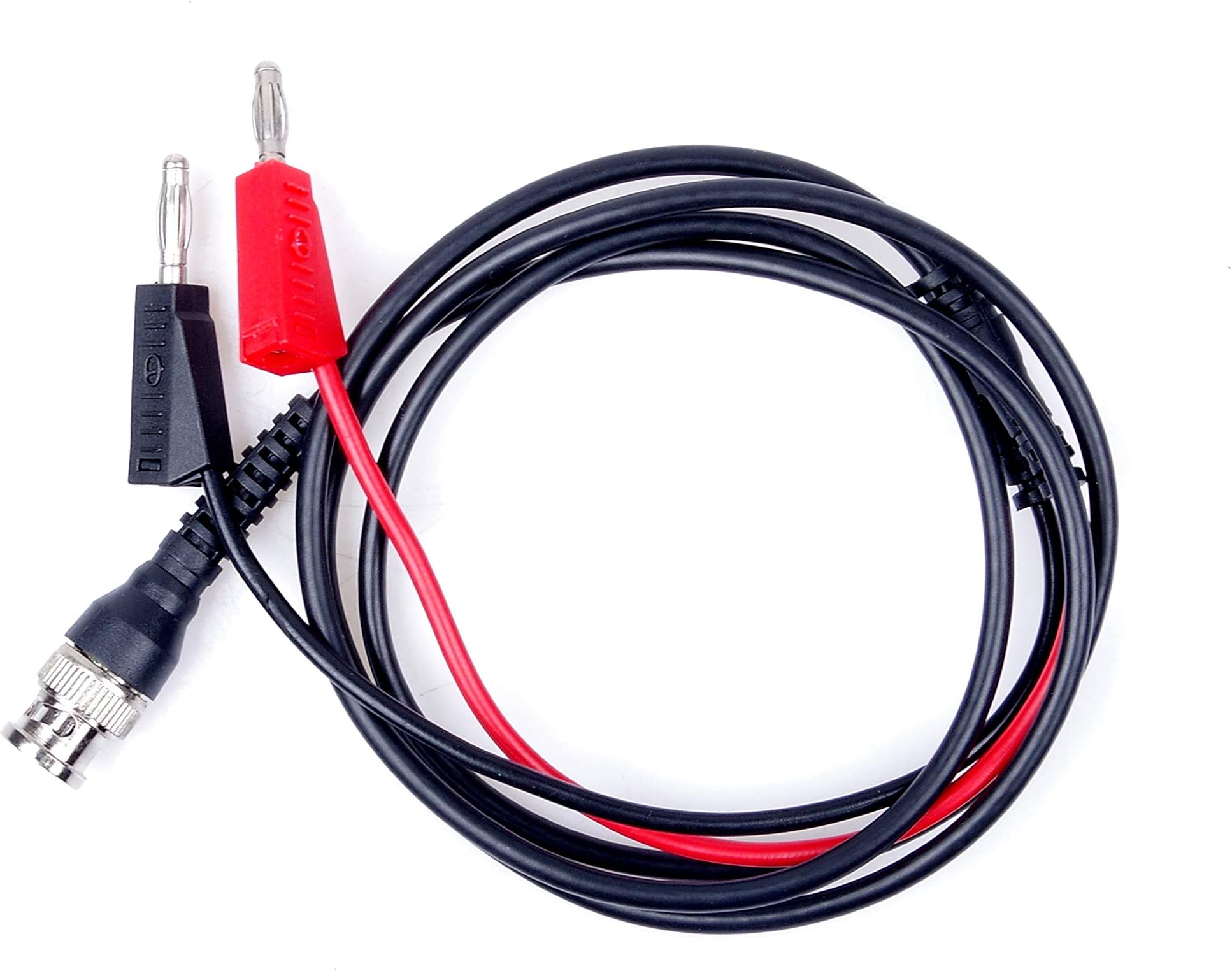 BNC Q9 to Dual 4mm Stackable Banana Plug with Test Leads Probe Cable 47in