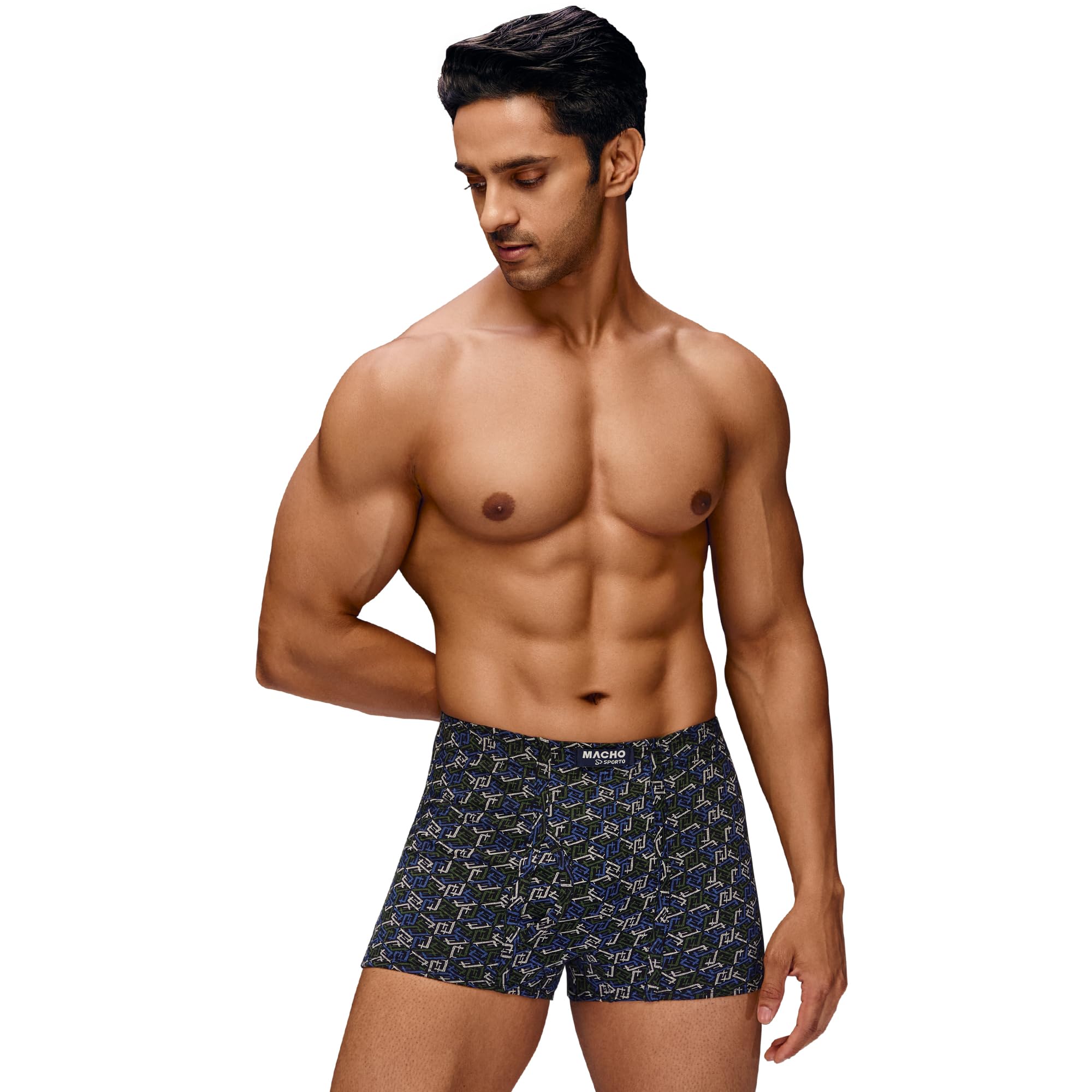 sporto Macho Men's Trunk Underwear | Outer Elastic Soft and Durable Waistband | Soft Waistband | Breathable Comfortable Innerwear | Pack of 1 | Color May Vary-picture-21