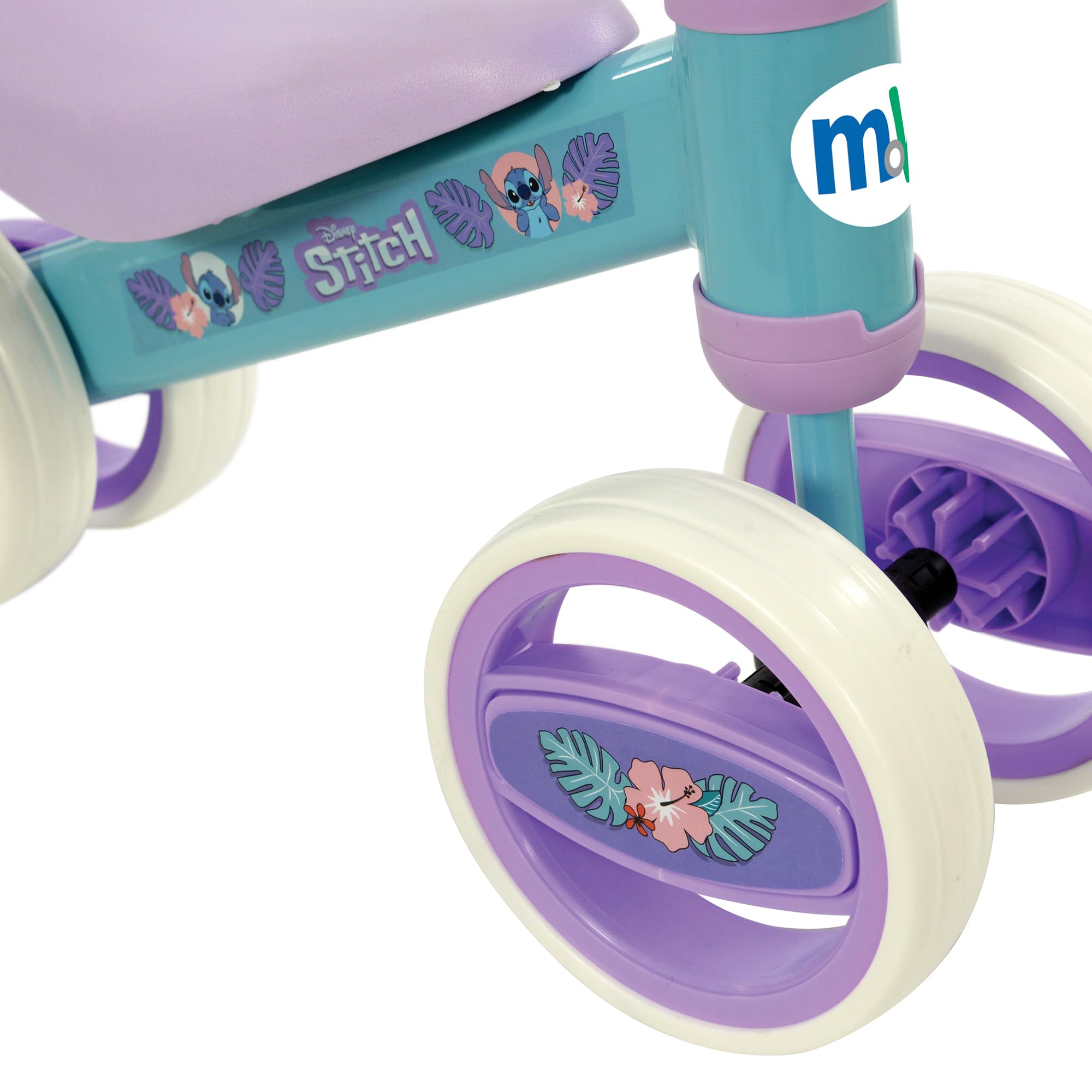 Disney Stitch 77770 Tricycle pour bébé 47 x 25 x 37 cm, Max. 15 kg + 1 an, 3 Roues Anti-crevaison, siège Ergonomique, Structure Stable, Design coloré, vélo sans pédales
