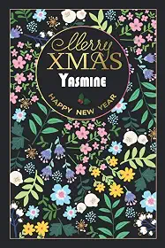 Merry Christmas Yasmine HAPPY NEW YEAR: Beautiful Christmas Gift for Yasmine, Elegant Notebook/Journal, Practical Months & Days Timeline, Lightweight and Compact, Premium Matte Finish