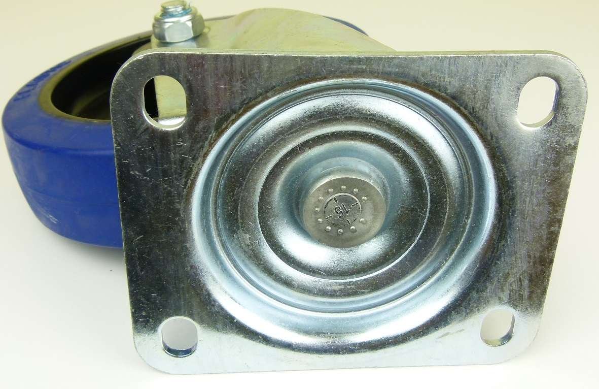 4x 160 Mm Blaue Lenkrollen Mit Feststellbremse – Tragkraft 300 Kg Pro Rad, Industriequalität, Bodenschonend & Geräuscharm