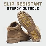 Furuian Bottes d'orteil en acier pour hommes Femmes Confortable Bottes de travail léger pour hommes résistant à la glissade Haut acier orteil de sécurité Chaussures Poncture Proof Indestructible