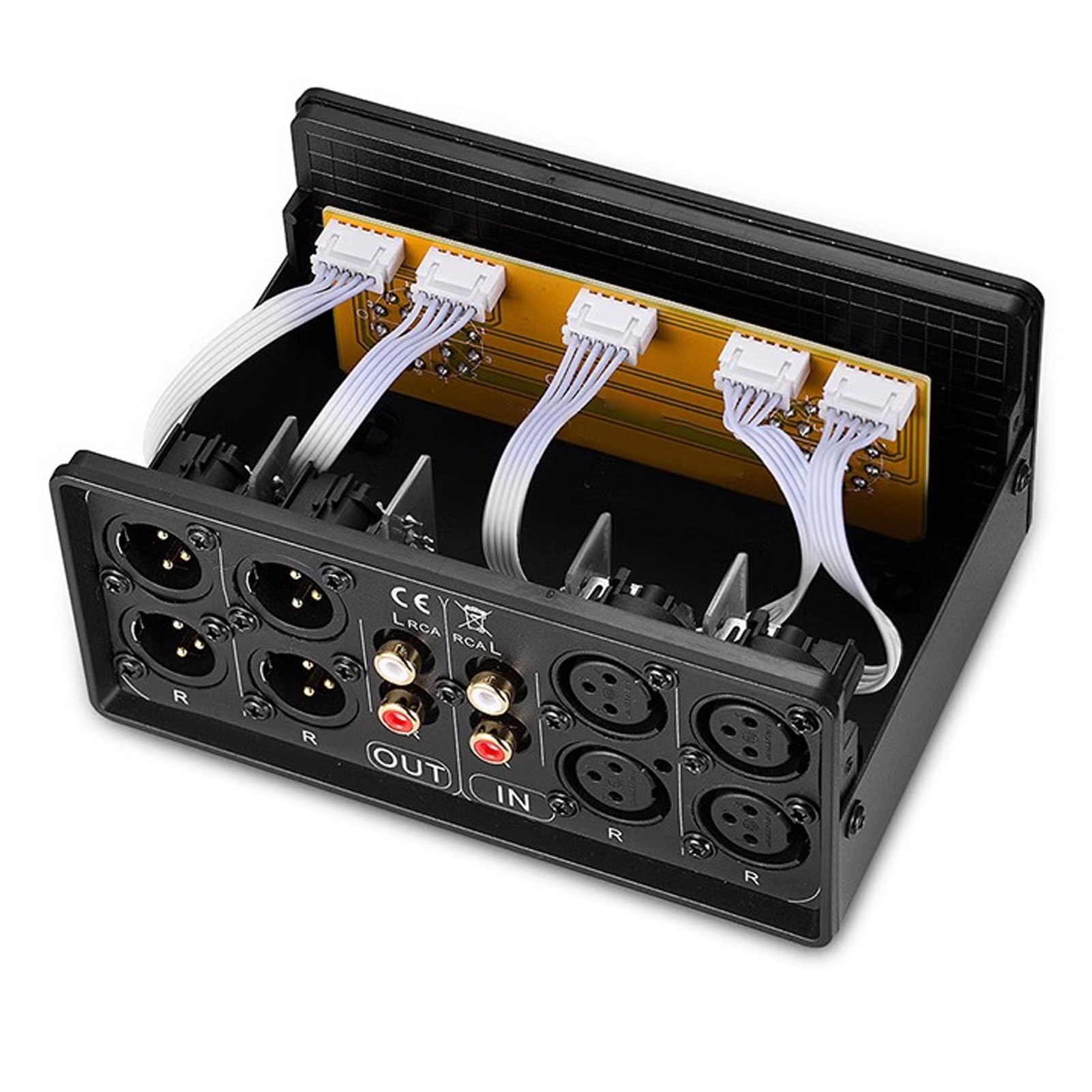 Convertidor Estéreo XLR 3 en 3 Salidas, Caja de Conmutación de Preamplificador Pasivo, Selector de Audio de Aleación de Aluminio para Grabación, Consola de Mezcla, Amplificador de Potencia,