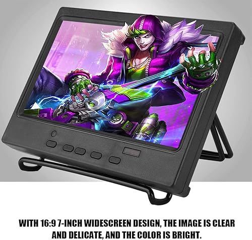 Miniatura 2 de Monitor HDMI, monitor portátil de 7 pulgadas, pantalla multifunción 1024x600 para Raspberry Pi, pantalla de coche, CCTV, entrada HDMI+VGA +AV,