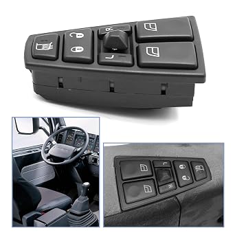 24V Master Power Window Switch Replacement for Volvo Truck FH12 FH13 FM VN VNL, Replaces 20752918 21543897