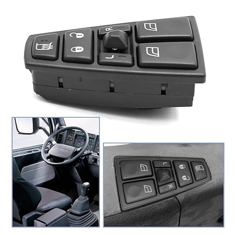 24V Master Power Window Switch Replacement for Volvo Truck FH12 FH13 FM VN VNL, Replaces 20752918 21543897