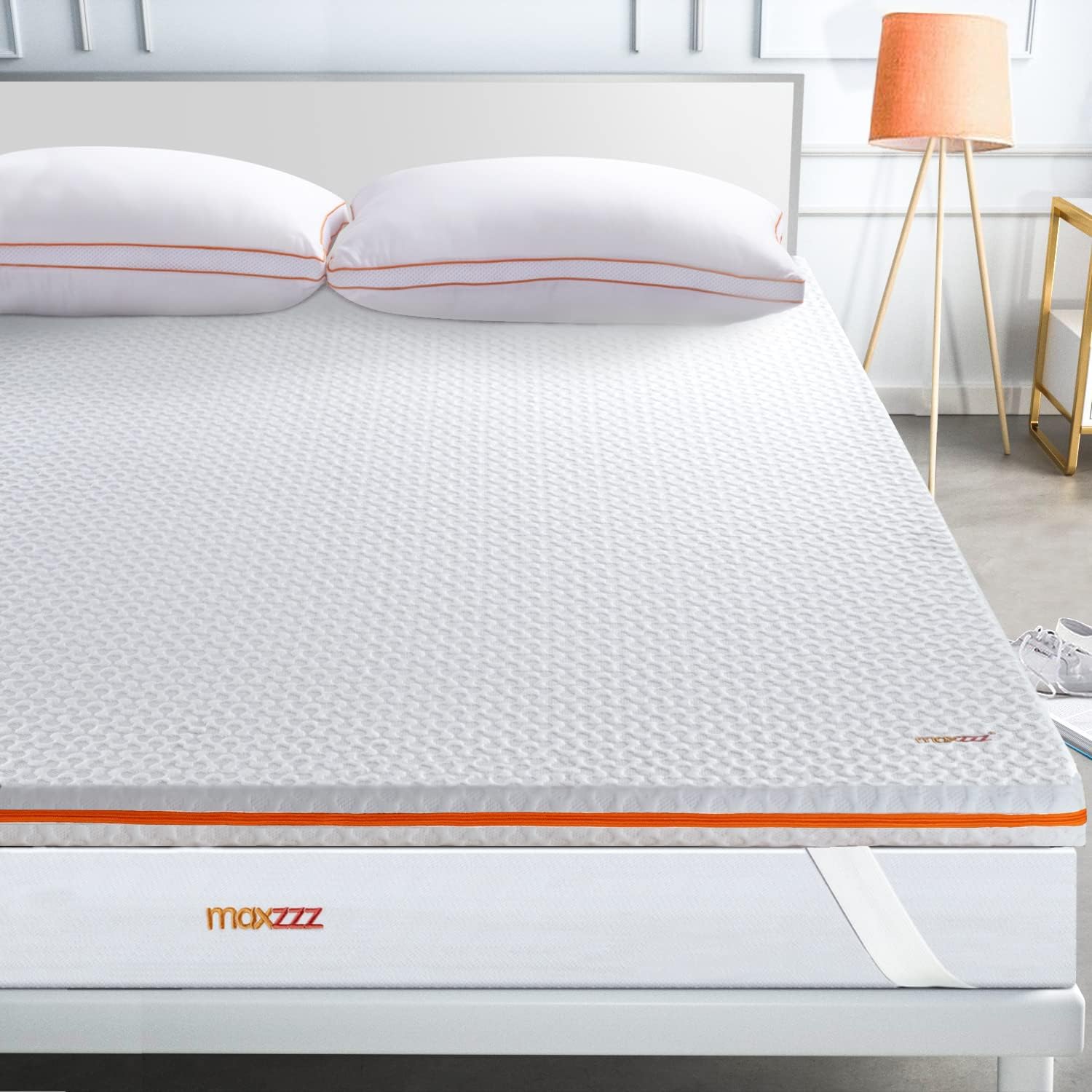 Maxzzz Memory Foam Mattress Topper Twin, 2 Inch Copper Mattress Topper