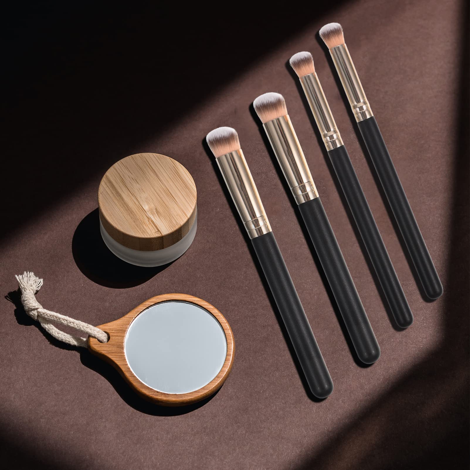 Housoutil Ngled Concealer Brush Set of 4 for Eye Face and Household Makeup Easy to Use
