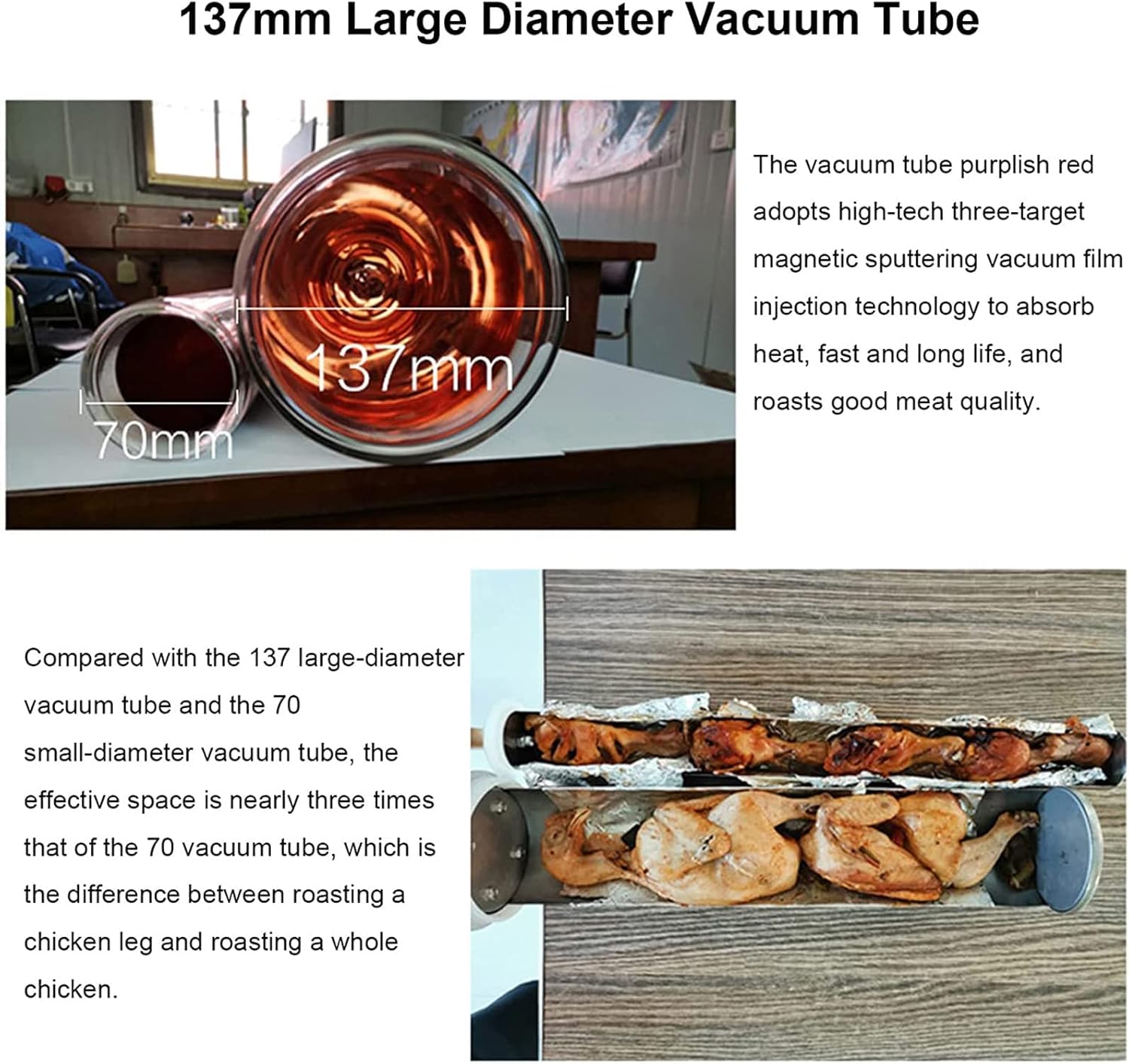 Solar Cooker Outdoor Oven Camping Stove, Portable Smokeless Vacuum Oven Grill Outdoor Barbecue Solar Stove, Maximum Temperature of 550°F (288°C), for 2-3 People