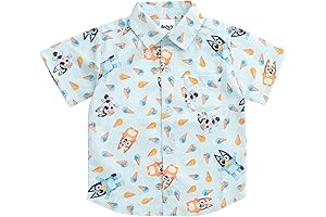 Bluey Bingo Hawaiian Button Down Kids Shirt