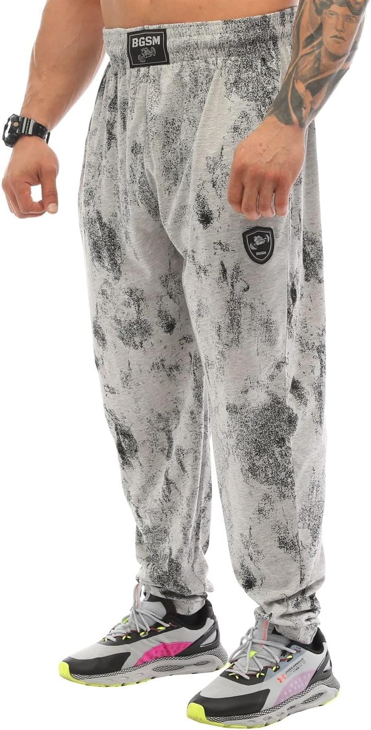 Men's Loose fit Sweatpants with Pockets, Baggy Design 100% Cotton, Thin, Muscle Pants - Image 5