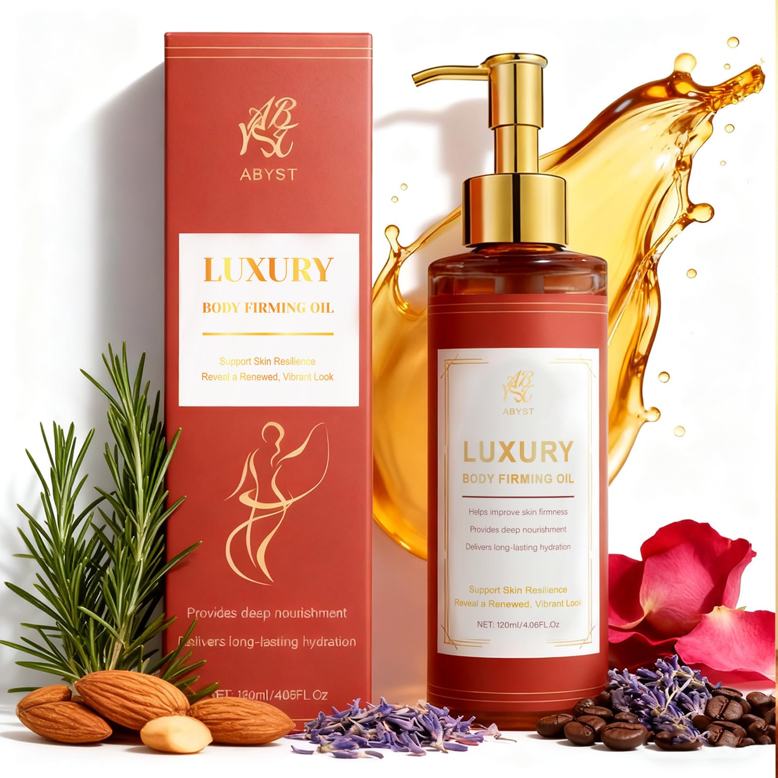 Body Firming Oil - Luxury Toning Tightening Treatment for Crepey Skin - Hydrating Nourishing Elixir to Improve Skin