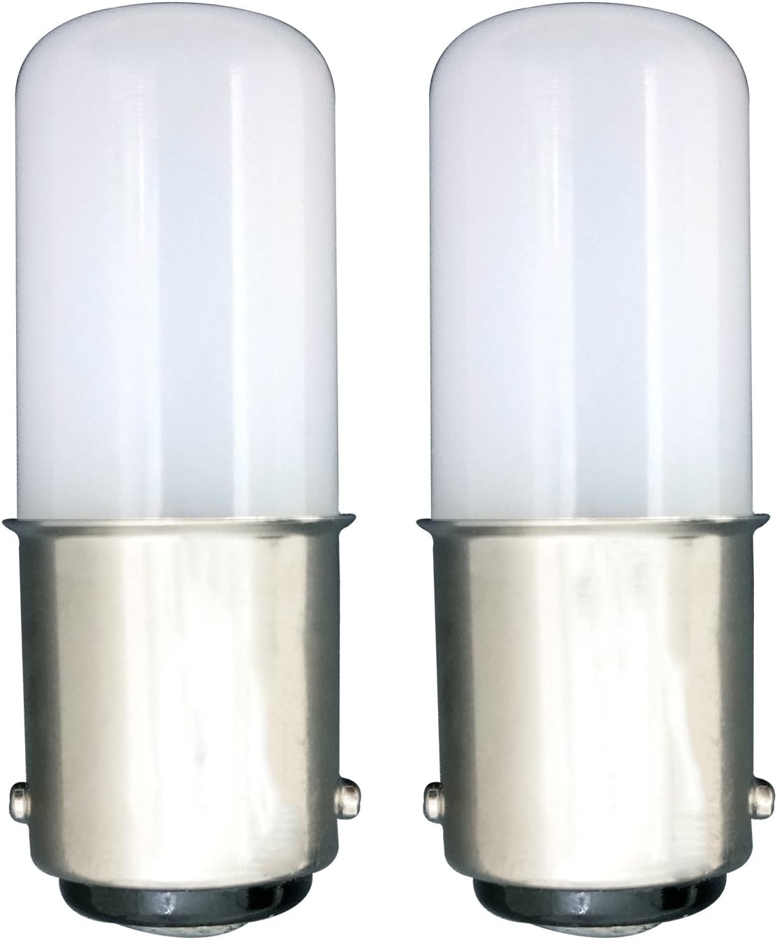 MZMing 2Pcs Small Type B15 Energy Saving LED Bulb 1.5W Replaceable 15W Halogen Bulb Warm White Light 2700K Inside The Bayonet 4 LED 120lm-Not Dimmable Low Heat Used for Refrigerator/Sewing Machines