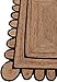 SVI Rug Scallop Pattern Jute Bohemian Area Rug (Black, 2'x3')