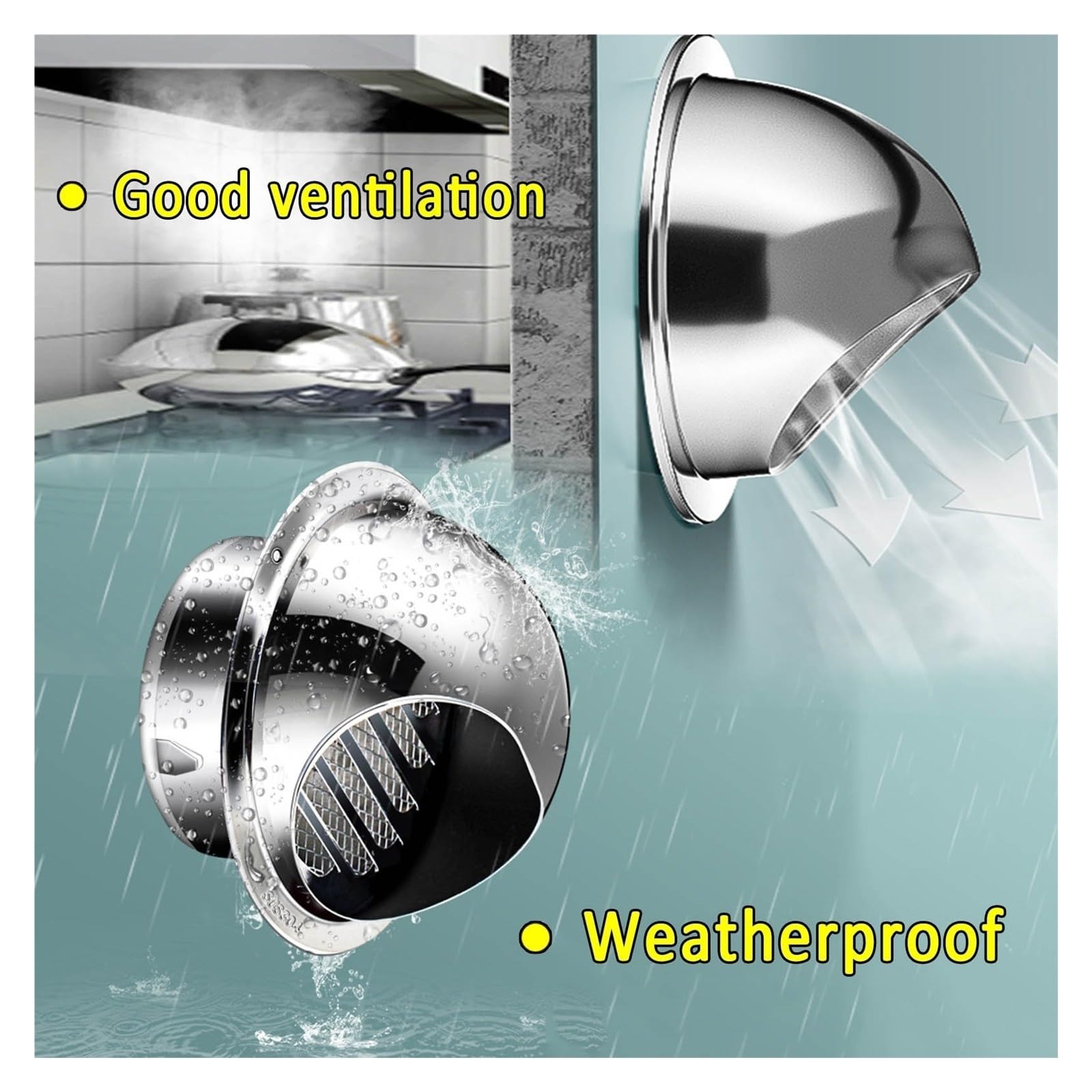 Rotonda Griglia Di Aerazion Ø100 150 200 250 300mm Presa Di Ventilazione