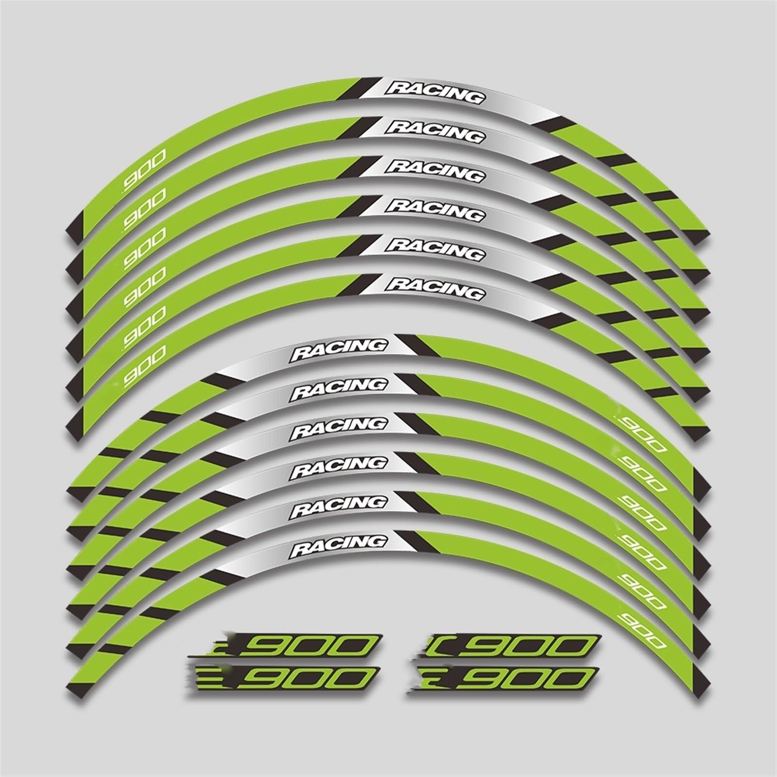 Motorcycle for Kawasaki Z900 Z 900 Front and Rear Wheel Hub Decal Set Improved Decoration Rim Reflective Stickers Decorative(Color19)