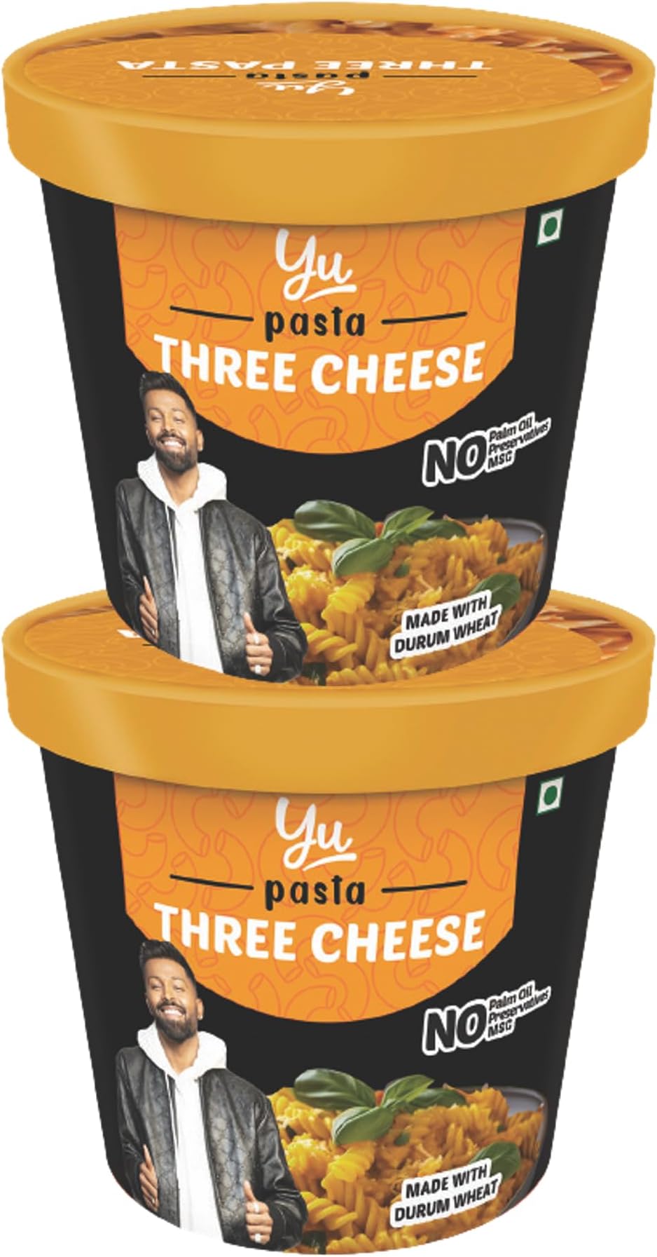 Yu Foodlabs Instant Pasta - Ready To Eat - 2 Three Cheese Flavour - Preservative Free - 100% Natural & Veg - Instant Food In 4 Mins - (Pack Of 2) - Natural, 130 Gm
