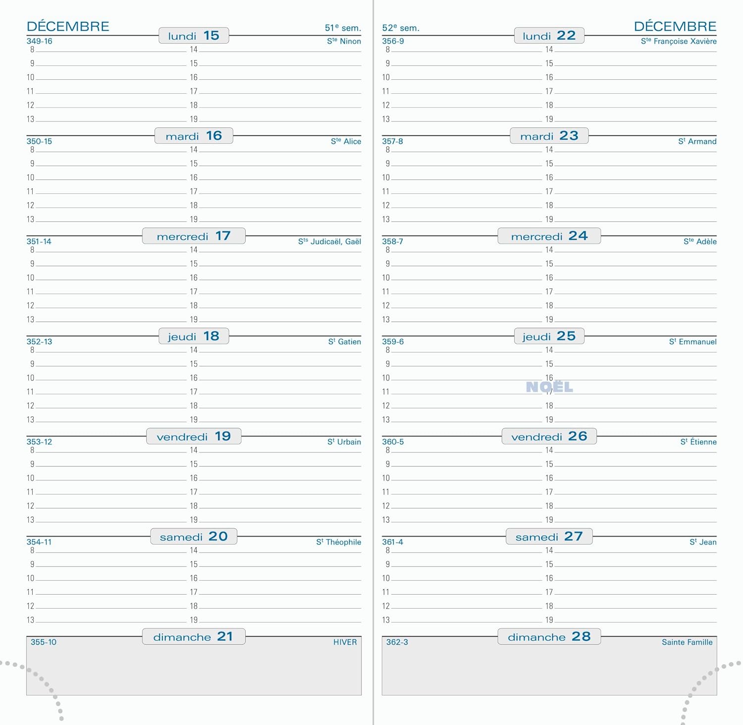 Exacompta 174721E Diary Weekly Pocket SL 17 Barbara Black (Jan-Dec 2019)