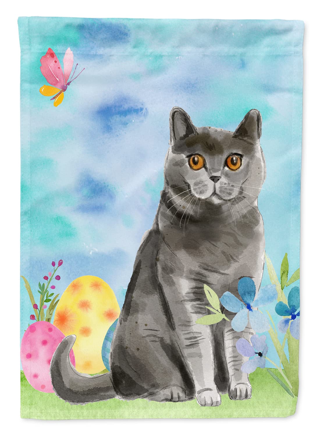 Drapeau British Shorthair en toile canvas de qualité supérieure pour façade