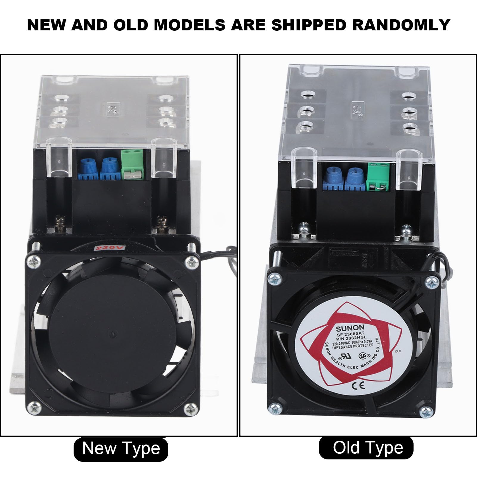 Modulo SSR-40WA-R1 con Fondo in Alluminio Soft Start per Controller Motore Elettrico per Officina Garage con Ventola 380VAC (Modulo+radiatore)