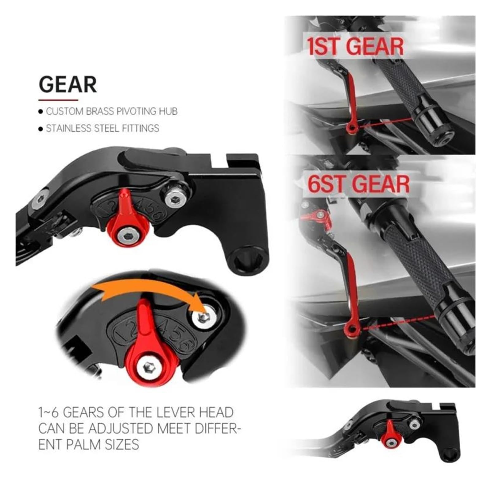 Joystick Con Impugnatura Per CFM&OTO CF MOTO 675NK 675 NK NK675 Leve Freno Frizione Maniglia(Gray2)