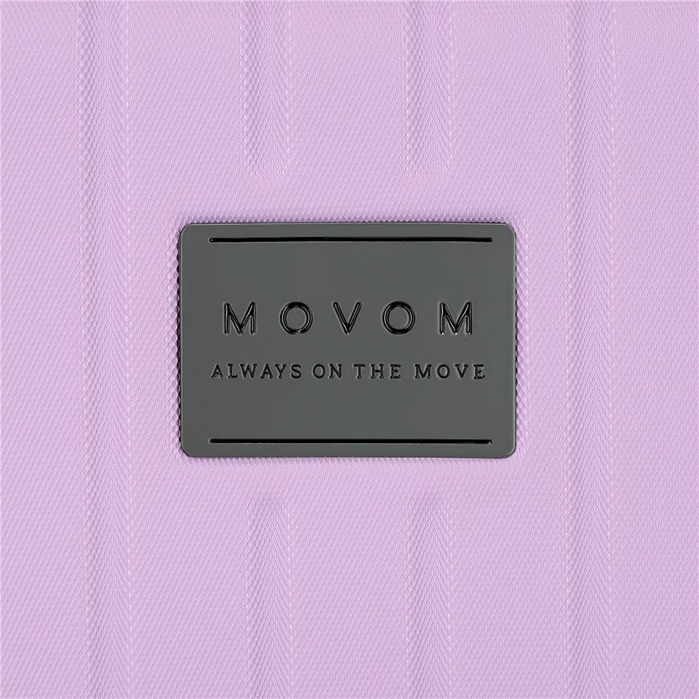 Movom Timber Maleta Rígida Fabricada en ABS, un Material, Cierre de combinación Lateral 4 Ruedas Dobles Equipaje Mano, Práctico Interior con un Compartimento