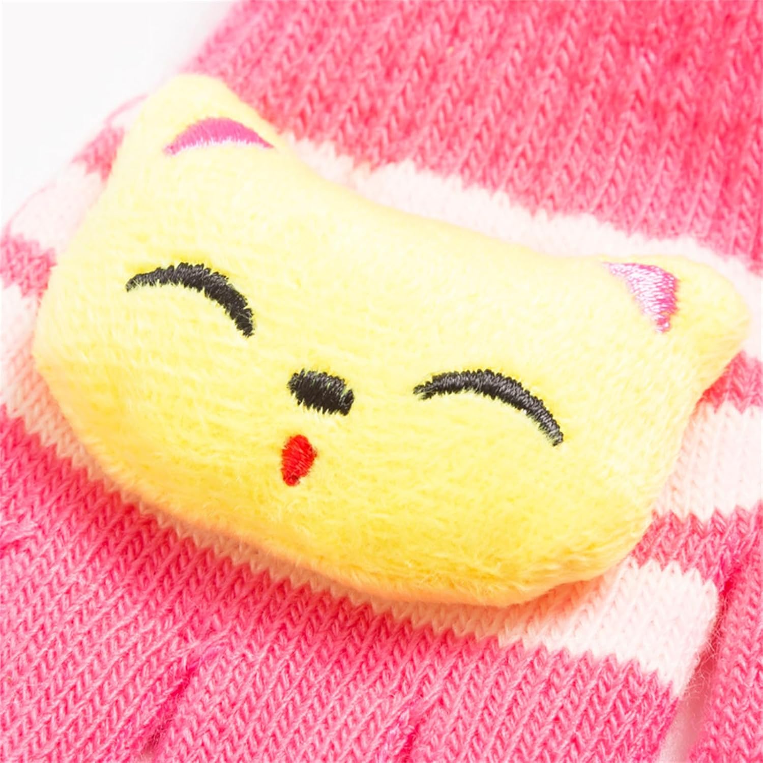 1 Pair Cartoon Character S Gloves Reinforced Thumb Split Finger Mittens for Cold Weather Protections Winter