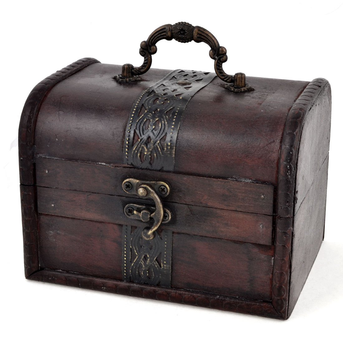 ZHuidjoZHuidjo Portable Vintage Style Jewelry Wooden Box Earrings Necklace Collection (SN: bb8 0f4 9b2 654 6df)