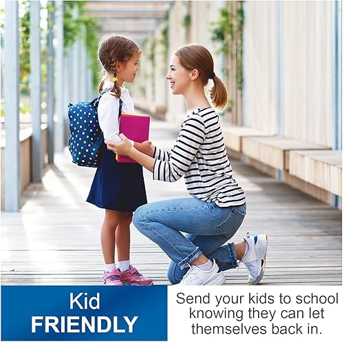 Miniatura 2 de Embassy Cerradura de puerta electrónica sin llave con teclado iluminado, cerradura de seguridad con cerrojo de seguridad, 20 códigos de usuario